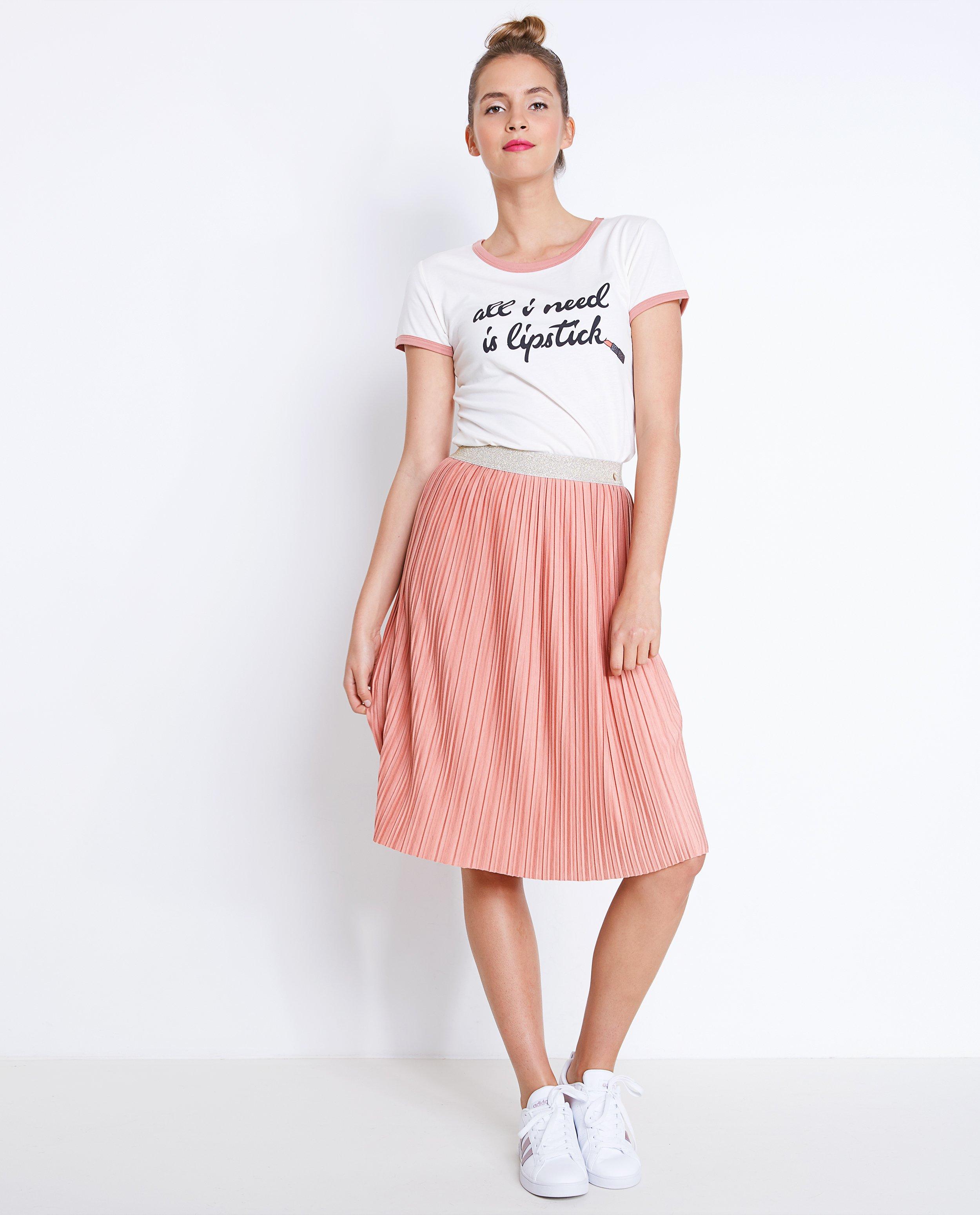Oudroze pliss&eacute; rok - Product Detail - roze - afbeelding nummer 1