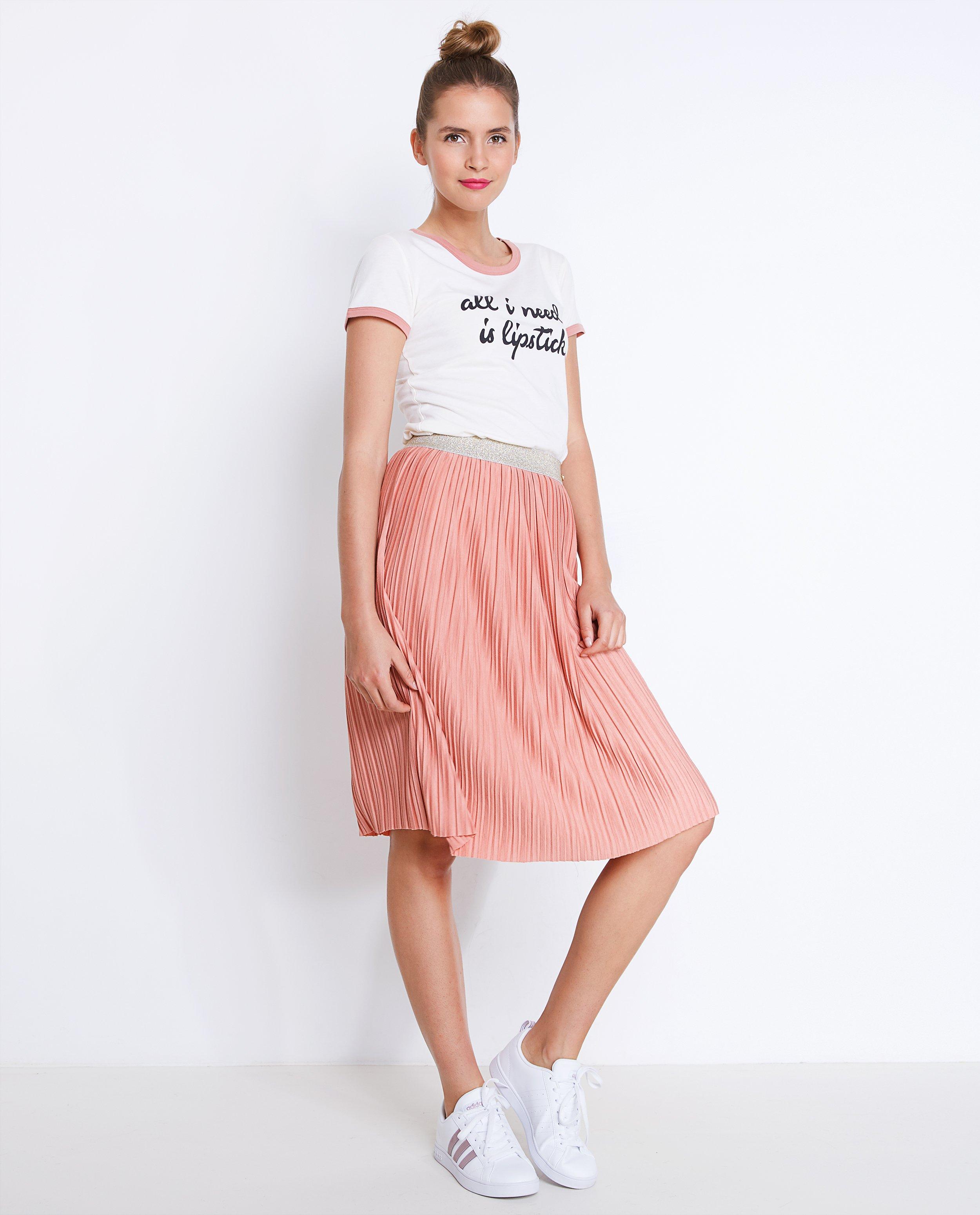 Oudroze pliss&eacute; rok - Product Detail - roze - afbeelding nummer 2