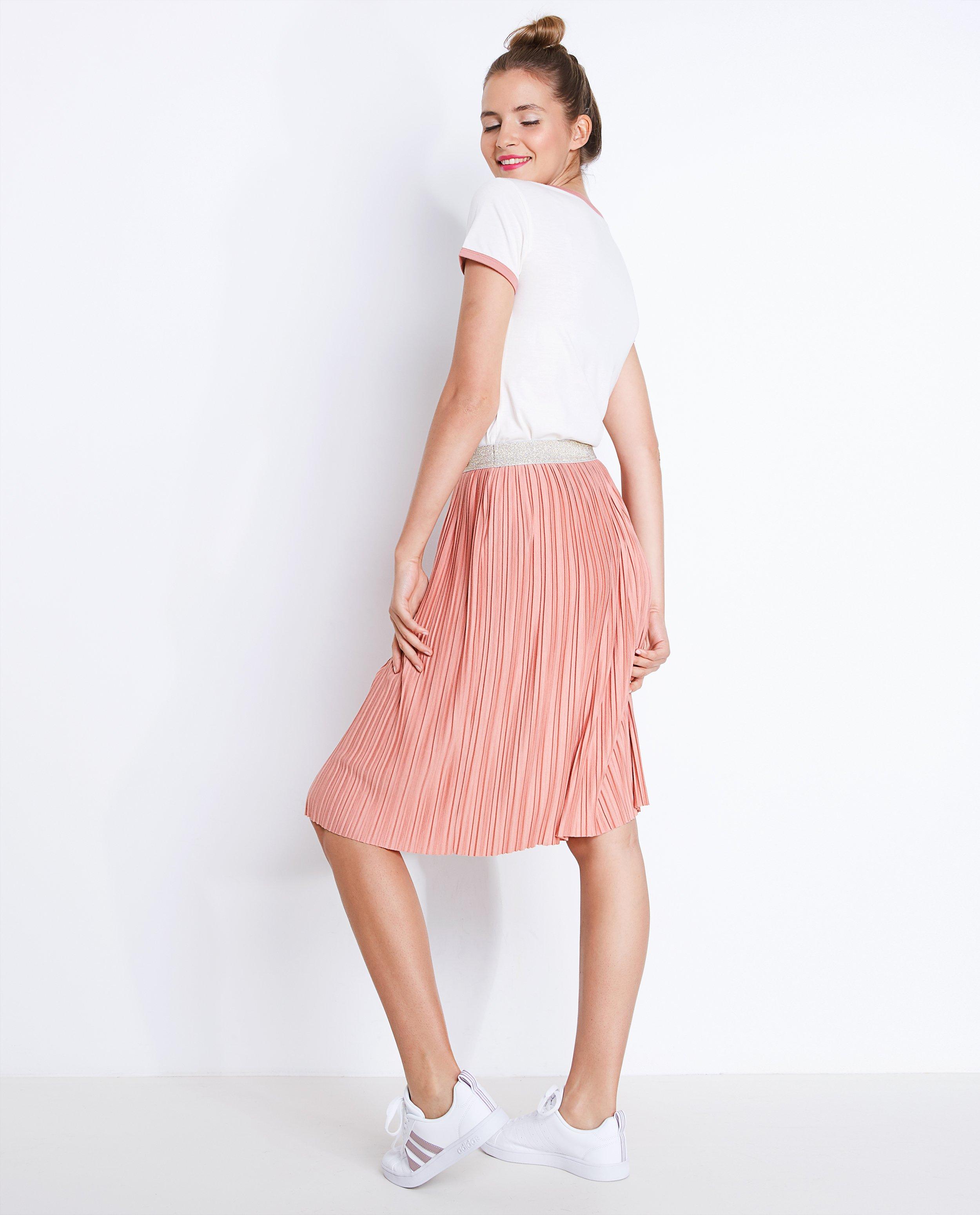 Oudroze pliss&eacute; rok - Product Detail - roze - afbeelding nummer 3