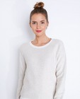 Sweats - Bouclé sweater met glitterprint