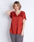 Chemises - Bordeauxrode oversized blouse