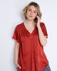 Hemden - Bordeauxrode oversized blouse