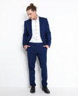 Pantalons - Pantalon bleu en laine mélangée