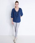 Lace-up blouse met volants - null - Sora