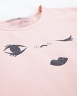 T-shirts - Lichtroze T-shirt met glitterprint