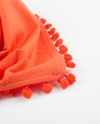 Breigoed - Gestreepte sjaal met pomponnetjes