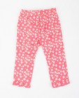 Pantalons - Roze broek met bloemenprint Maya