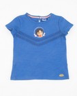 T-shirts - Blauw T-shirt met haakwerk Heidi
