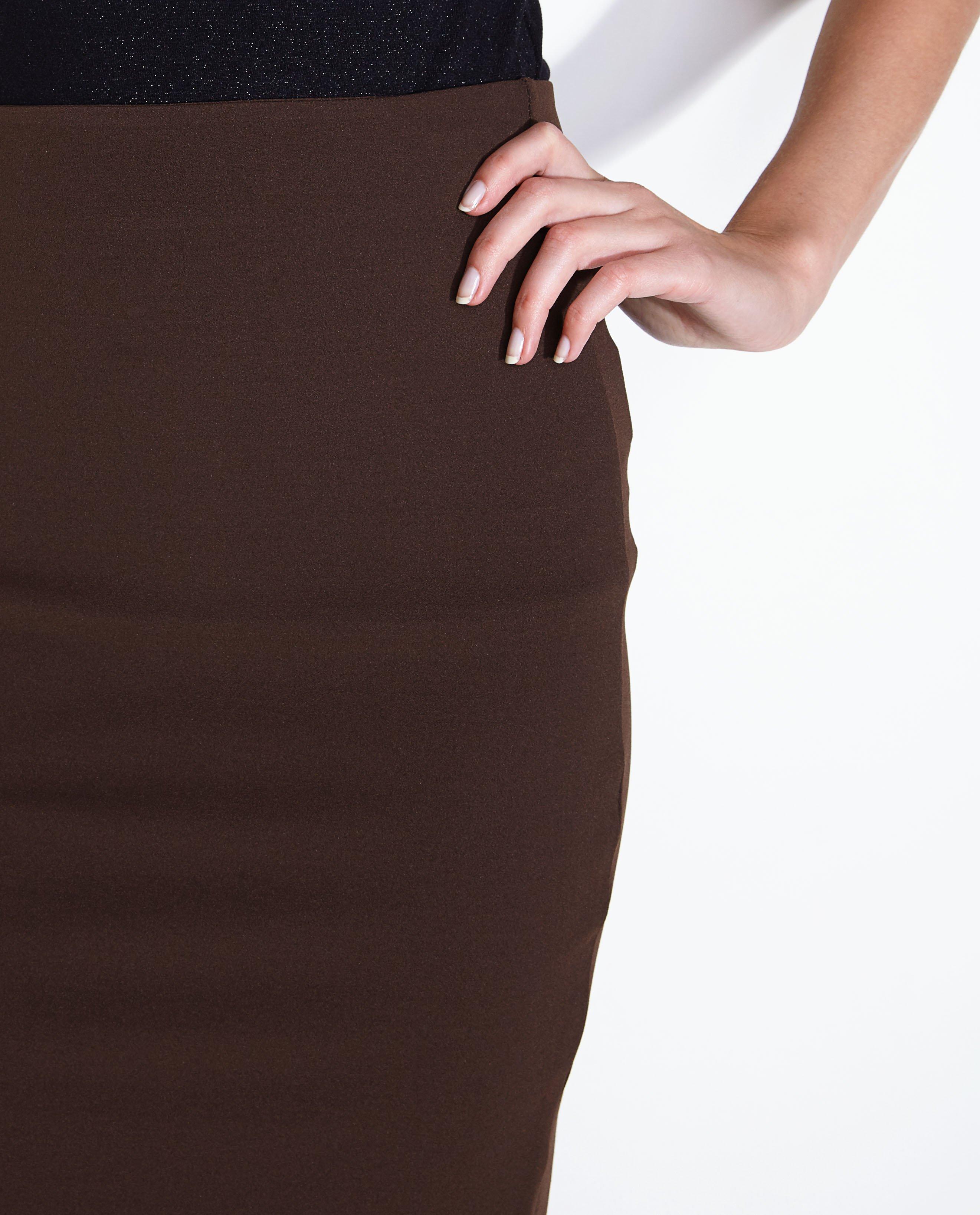Kokerrok met split - Product Detail - bruin - afbeelding nummer 4