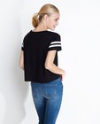 T-shirts - Kaki boxy top met patches