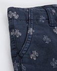 Shorten - Donkerblauwe short met cactusprint