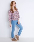 Roze V-hals blouse met florale print - null - JBC