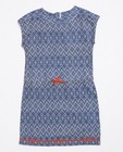 Donkerblauwe jurk met etnische print - null - JBC