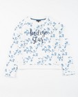 Sweater met bloemenprint + opschrift - null - JBC