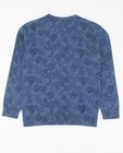 Pulls - Donkerblauwe trui met tropische print