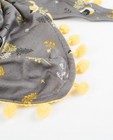 Breigoed - Sjaal met vogelprint + pompons