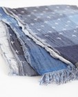 Breigoed - Blauwe sjaal met sterrenprint
