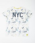 T-shirt met verfprint + opschrift - null - JBC