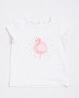 T-shirt met flamingoprint + pailletten - null - JBC
