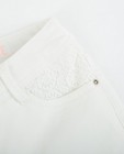 Broeken - Witte jeans met kanten details