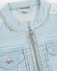 Blazers - Veste bleu ciel en jeans avec des pierres décoratives