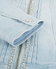 Blazers - Veste bleu ciel en jeans avec des pierres décoratives