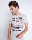 T-shirts - Lichtbeige T-shirt met fotoprint