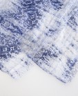 Breigoed - Blauwe sjaal met abstracte print