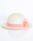 Strooien hoed met roze lint - null - JBC