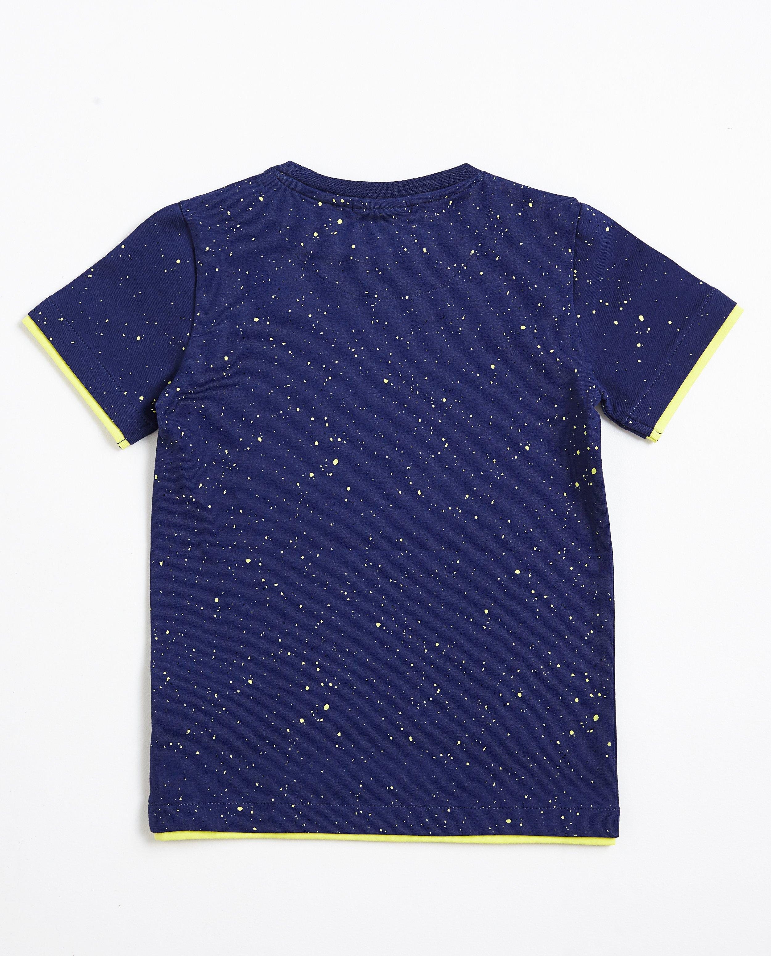 T-shirts - Donkerblauw T-shirt met print Rox