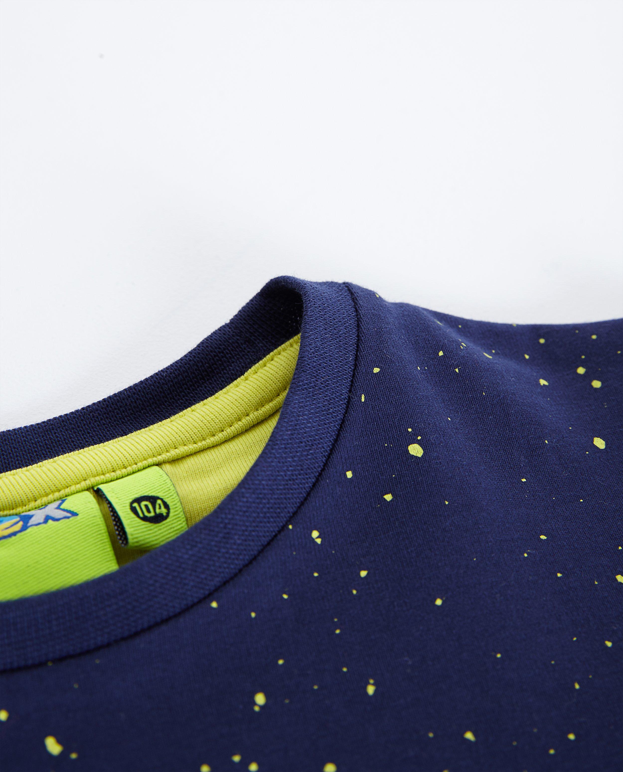 T-shirts - Donkerblauw T-shirt met print Rox
