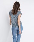 Chemises - Donkergrijze blouse met bloemenprint