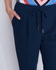 Broeken - Marineblauwe pantalon met enkellengte