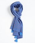 Blauwe sjaal met borduursel - null - JBC