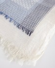 Breigoed - Zandkleurige sjaal, etnisch motief