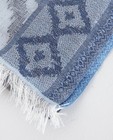 Bonneterie - Écharpe bleu glacier en coton avec un motif ethnique