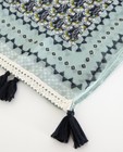Breigoed - Donkerblauwe sjaal met florale print