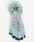 IJsblauwe sjaal met florale print - hier komt de subtitle BE - JBC