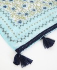 Breigoed - IJsblauwe sjaal met florale print