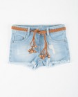 Shorts - Destroyed jeansshort met riem