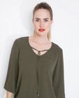 Hemden - Crêpe blouse met uitgesneden rug