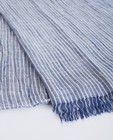 Bonneterie - Lichtblauwe gestreepte sjaal