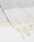 Breigoed - Beige gestreepte sjaal