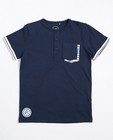 T-shirt bleu marine avec une rangée de boutons - null - JBC