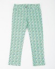 Pantalons - Groene broek met retroprint