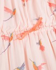 Robes - Poederroze jurk met vogelprint