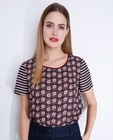Hemden - Glad T-shirt met florale print