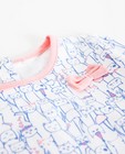 Nachtkleding - Pyjama met kattenprint + strikje