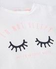 T-shirts - Wit T-shirt met glitterprint