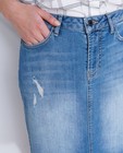 Rokken - Ripped jeansrok met wassing
